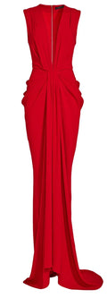 Abito da sera rosso plissettato per ballo di fine anno Abito alla moda per ballo di fine anno S8823