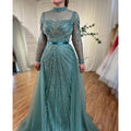 Serene Hill Nude Beaded Mermaid Evening Gown Muslim Party Dress DLA71533