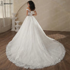 Custom Off The Shoulder Lace Wedding Dress Ivory Bridal Gown Women 2025