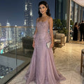 Serene Hill 2026 Caramel Crystal Beaded Mermaid Evening Dress