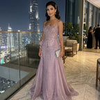 Serene Hill 2026 Caramel Crystal Beaded Mermaid Evening Dress