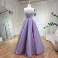 Serene Hill Lilac Strapless Beaded A Line Custom Prom Gown For Women 2025
