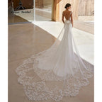 RoyceBridal Cap Sleeve Lace Mermaid Wedding Dress Custom Bridal Gown