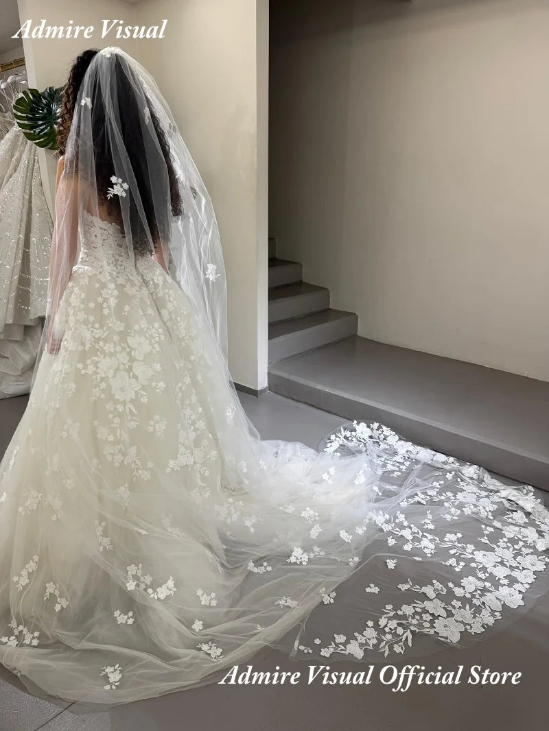Mermaid Lace Wedding Dress Sweetheart Sleeveless Detachable Train