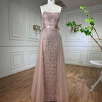 Customized Red Off Shoulder Mermaid Beaded Evening Dress For Women