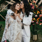 Custom Boho Lace Wedding Dress Rustic Beach Square Neck Batwing Sleeves Gown