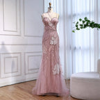 Serene Hill Light Blue Mermaid Evening Prom Dress Customized Formal Gown
