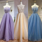 Serene Hill Lilac Strapless Beaded A Line Custom Prom Gown For Women 2025