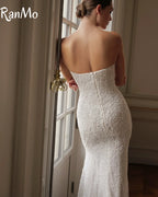 Ranmo Beaded Strapless Mermaid Wedding Dress With Detachable Train 2025