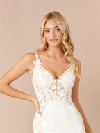 Custom Satin Mermaid Wedding Dress Sweetheart Neckline Floor Length Gown