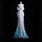 Luxury Elegant Beaded Evening Dresses 2025 New Shoulder Sequins Fishtail Dress Graduation Prom Wedding Dress Engagement Dress