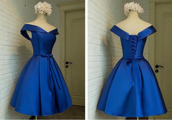 Robe simple en satin sans manches à épaules dénudées, coupe trapèze, pour bal de fin d'année, robe de fête