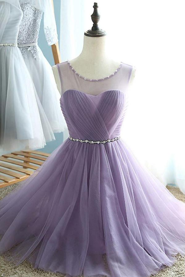 Vestidos de fiesta sencillos, transparentes, con escote en forma de A, escote en forma de corazón, encaje y pliegues 