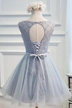 Schickes Homecoming-Kleid mit Spitze und Perlen, kurzes Ballkleid günstig, Partykleid 