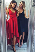 A-line High Low Simple Homecoming Dresses, Party Dress, Short Prom Dress