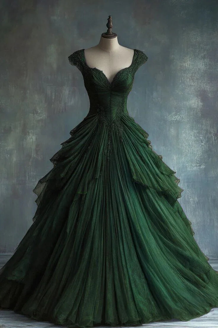 Abito da ballo formale a linea A in pizzo di tulle blu elegante Vestito per quindicenne Y7797