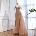 Serene Hill Customized Elegant Off The Shoulder Mermaid Evening Gown For Women