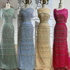 Serene Hill Custom Nude Mermaid Cape Evening Gown 2026