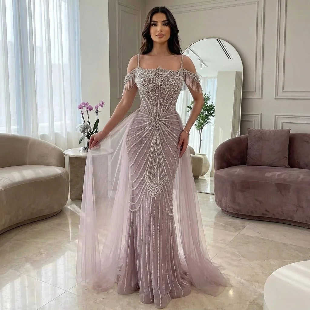 Serene Hill 2026 Mermaid Evening Gown Pearl Beaded Formal Party Dress
