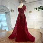 Luxury Green Evening Dress with Overskirt LA72979