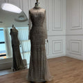 Serene Hill High Neck Beaded Mermaid Evening Dress For Muslim Wedding Gown