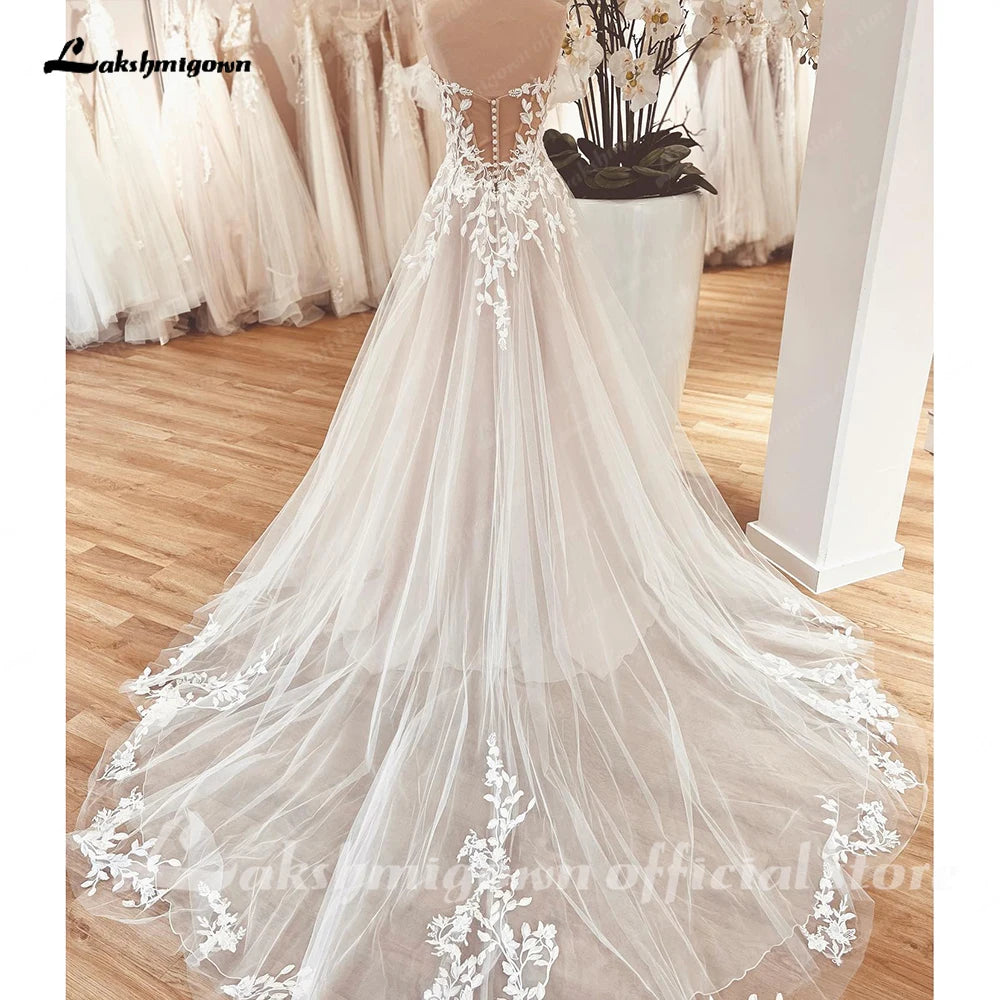 Vintage Off Shoulder Sweetheart Wedding Dress Custom Gown 2025