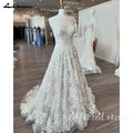 Lakshmigown Champagne Boho Sweetheart Custom Wedding Dress