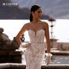 Sleeveless Mermaid Lace Wedding Dress Sweetheart Backless Custom Bridal Gown