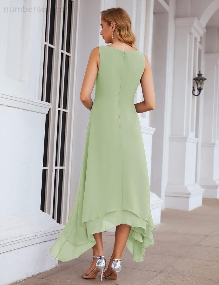 Vestidos de Noiva para Mães de Tamanho Grande em Chiffon com Casaco, Vestidos Formais para Casamento SEA28073