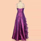 Vestido de Noite Vintage Msikoods 2026 com Aplicações de Renda, Bordados de Contas, Vestido de Baile de Gala de Luxo, Pregas Drapeadas Boho, Vestido de Festa Personalizado