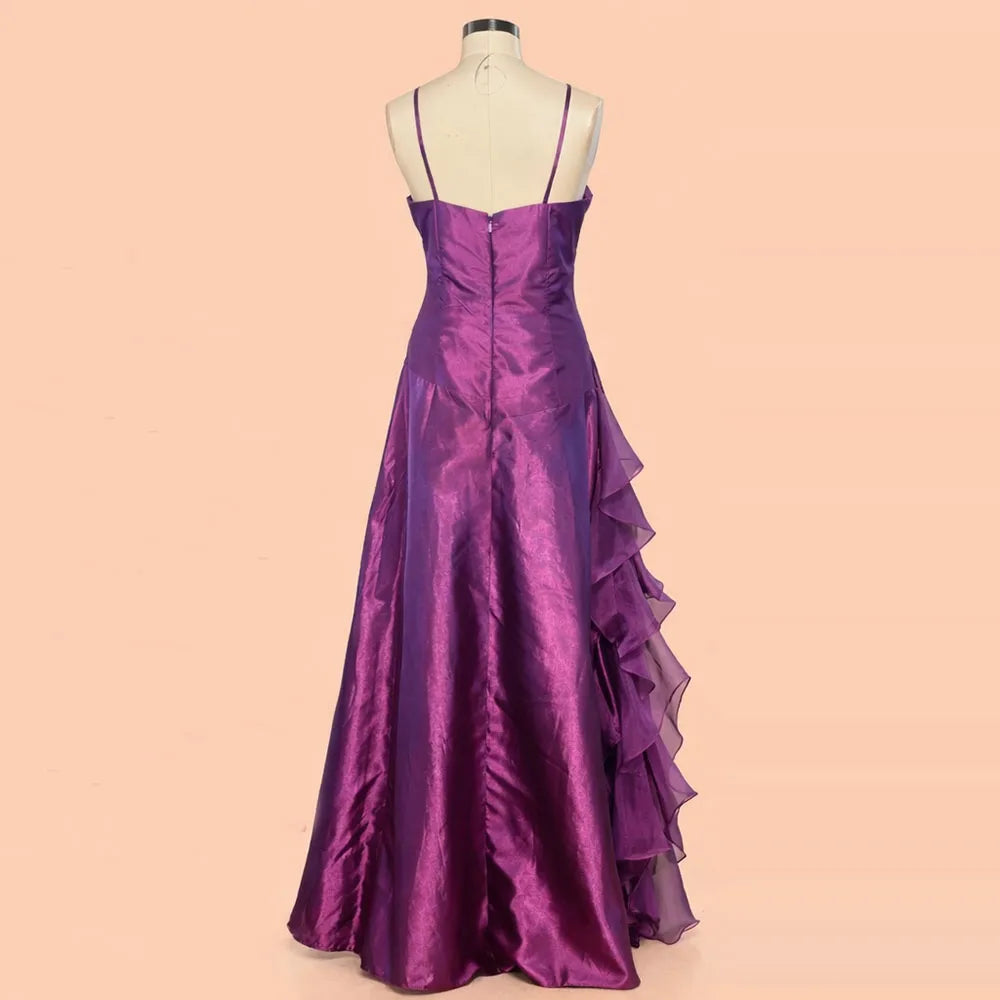 Vestido de Noite Vintage Msikoods 2026 com Aplicações de Renda, Bordados de Contas, Vestido de Baile de Gala de Luxo, Pregas Drapeadas Boho, Vestido de Festa Personalizado