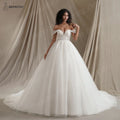 Customized Sweetheart Glitter Boho Wedding Dress Plus Size Ivory