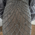 Pink Strapless Mermaid Beaded Evening Dress With Cape Custom Fit