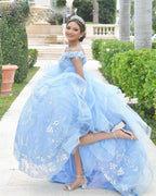 2026 Sky Blue Quinceanera Dresses Beading Sweetheart Appliques Ball Gown Lace Up Graduation Party Dress Robes De Bal
