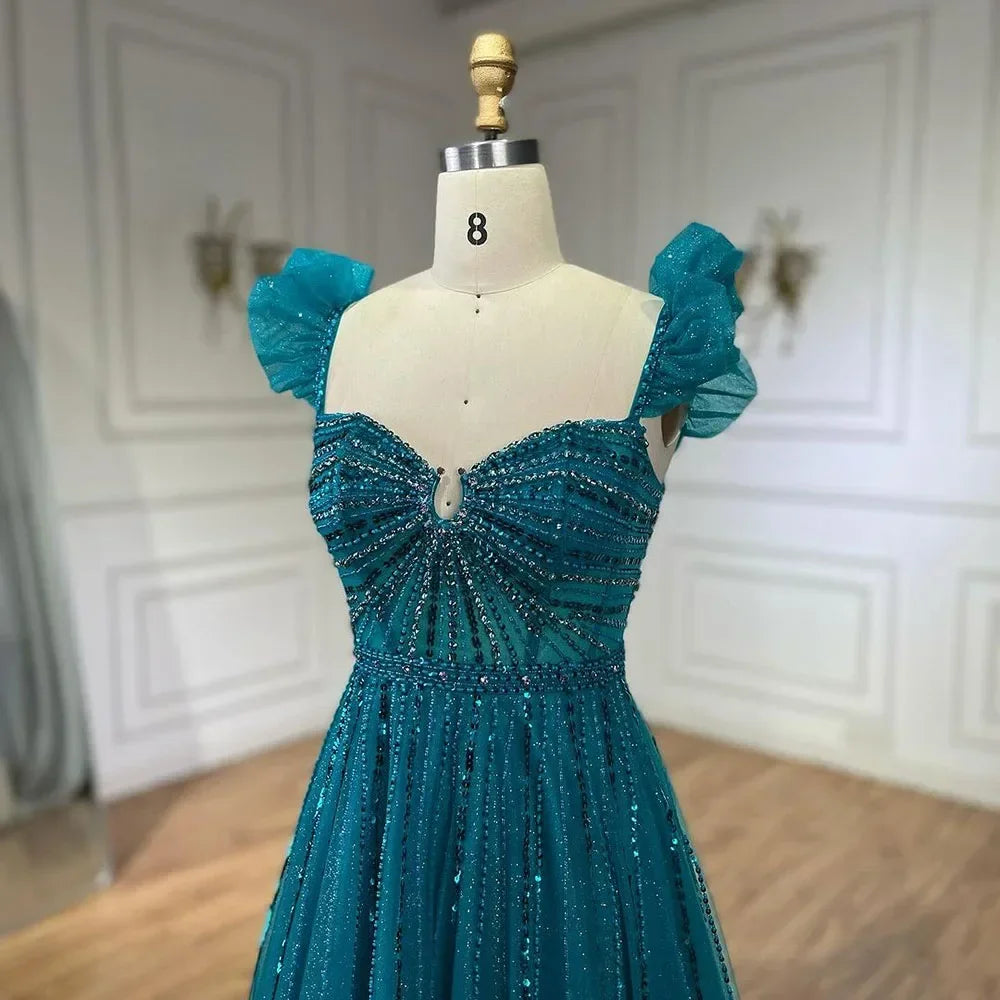 Purple Sleeveless Beaded A Line Evening Prom Dress For Women 2025