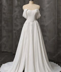 Custom Made Plus Size Strapless Wedding Gown With Lace Appliques