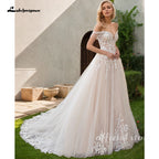 Vintage Off Shoulder Sweetheart Wedding Dress Custom Gown 2025