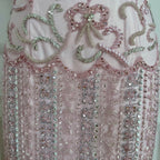 Pink Mermaid Beaded Evening Gown Customized Arabic Wedding Dress