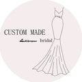 Custom Ivory Lace Appliqued A Line Wedding Dress With Train