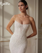 Ranmo Beaded Strapless Mermaid Wedding Dress With Detachable Train 2025