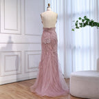 Serene Hill Light Blue Mermaid Evening Prom Dress Customized Formal Gown