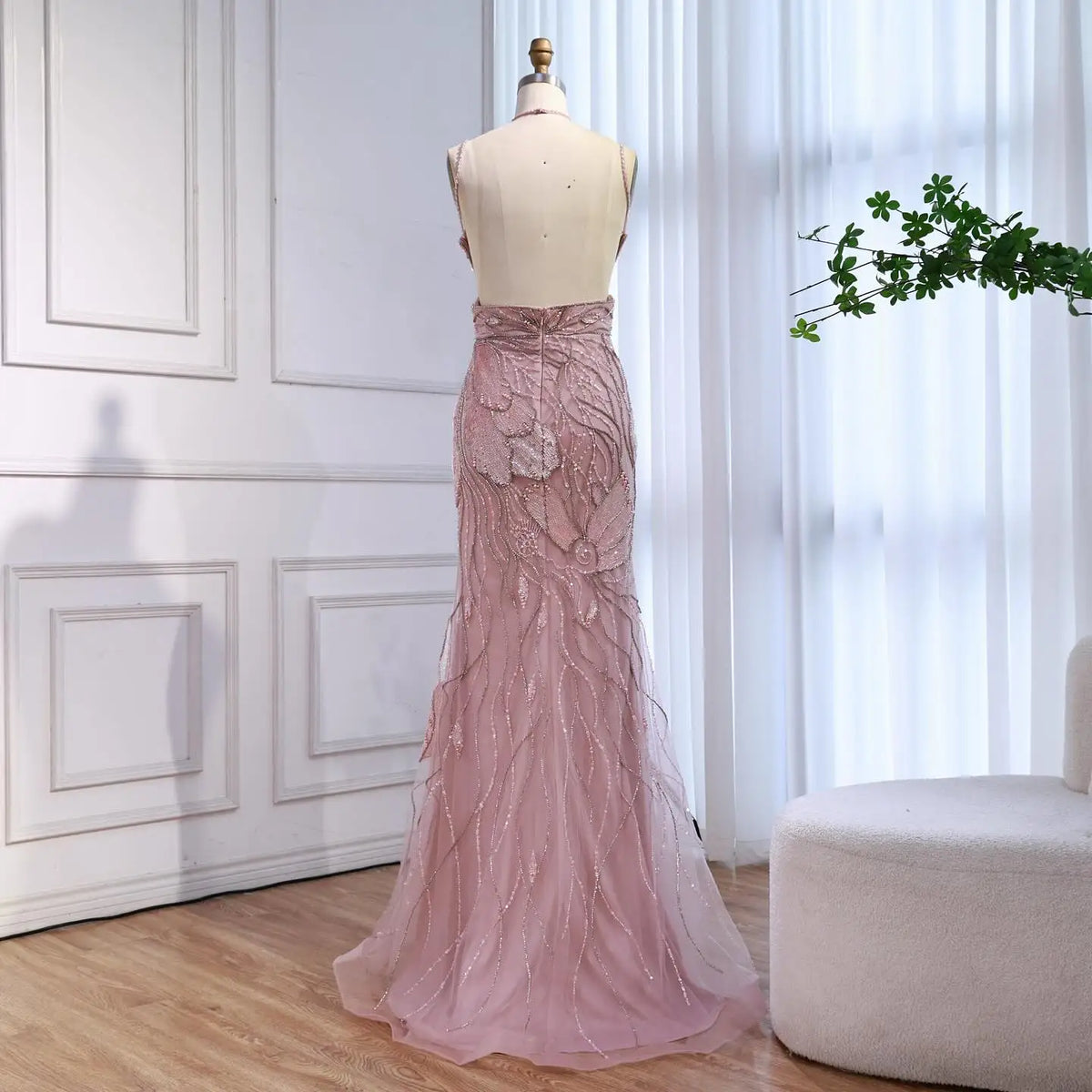 Serene Hill Light Blue Mermaid Evening Prom Dress Customized Formal Gown