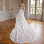 Long Sleeves Vintage Lace Mermaid Off Shoulder Bridal Gown