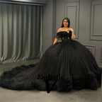 Vendanie Elegantes Kleid für Mädchen zur Quinceañera mit schulterfreiem Design, Perlenapplikationen und Faltenrock, maßgeschneiderte 15-Jahre-Kleider