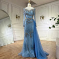 Caramel Mermaid Evening Dress With Beaded Skirt For Wedding Custom Tailored