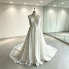 Plus Size Wedding Dress A Line Chiffon Lace Appliques Custom Bridal Gown