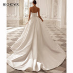 Elegant Vintage Wedding Dress Strapless Custom Princess Bride Gown