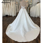 Simple White Satin A Line Wedding Dress Sleeveless Sweetheart Gown