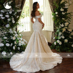 Custom Mermaid Wedding Dress Sweetheart Appliques Embroidery Bridal Gown