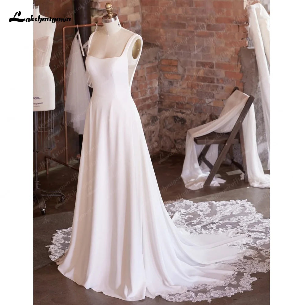 Customized Elegant Sleeveless Crepe Court Train Dress